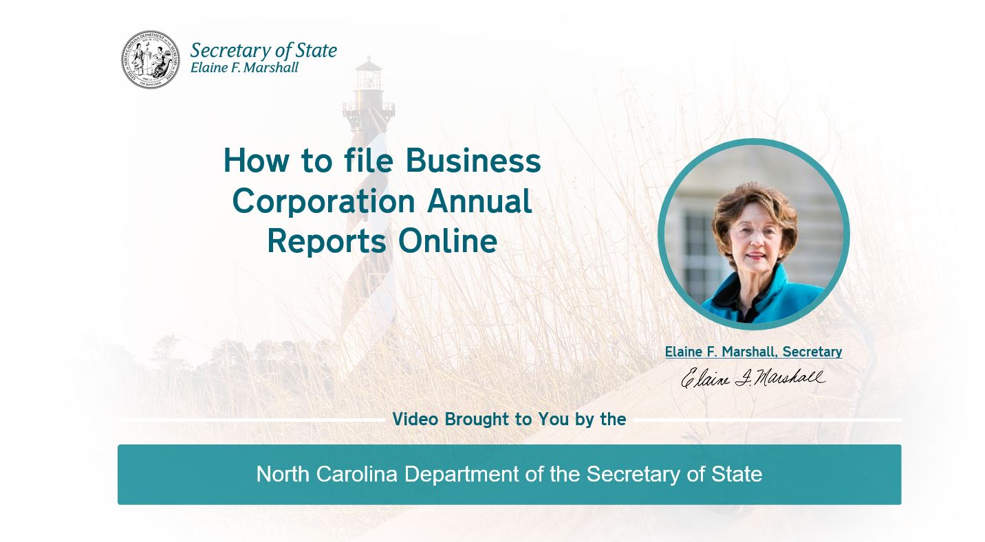 How to file a Business Corporation annual report online