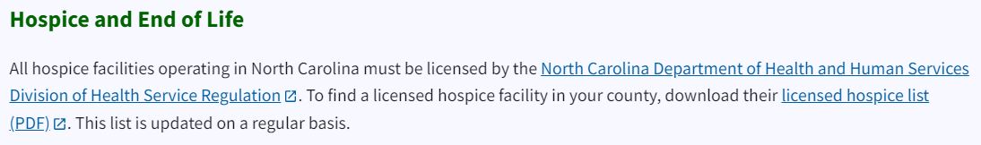 Figure 10. Hospice information