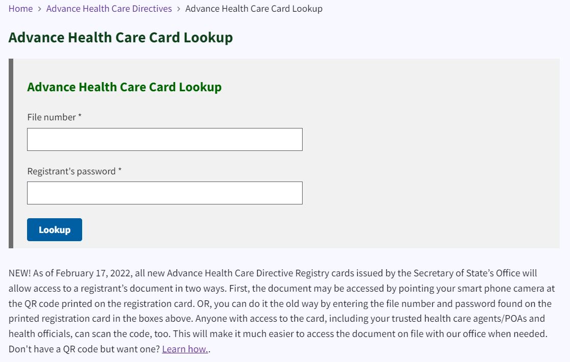 Figure 11. Directive Card Lookup