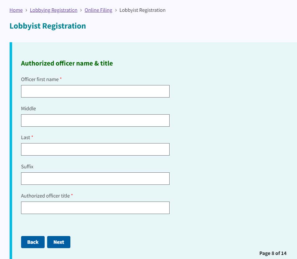 Figure 21. Authorized Officer Name and Title