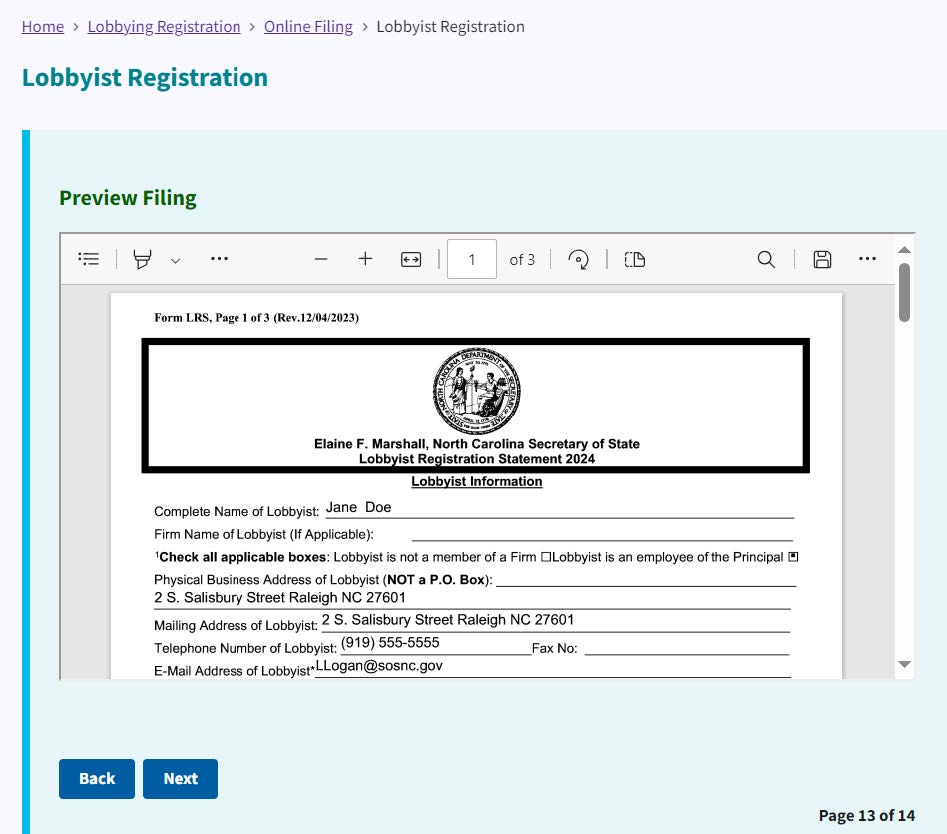 Figure 27. Preview Filing