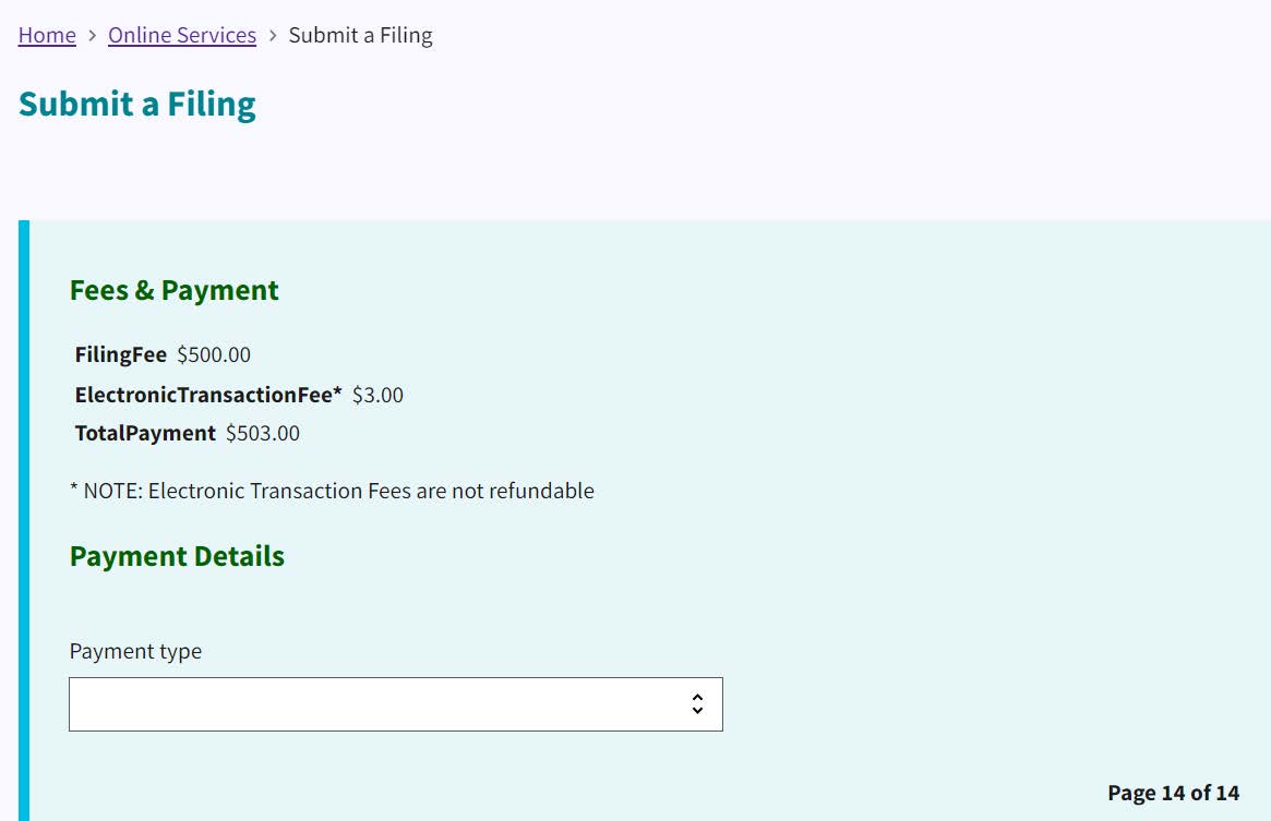 Figure 28. Fees and Payment