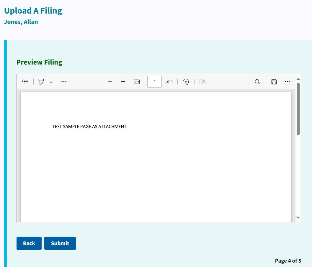 Figure 42. Preview Filing