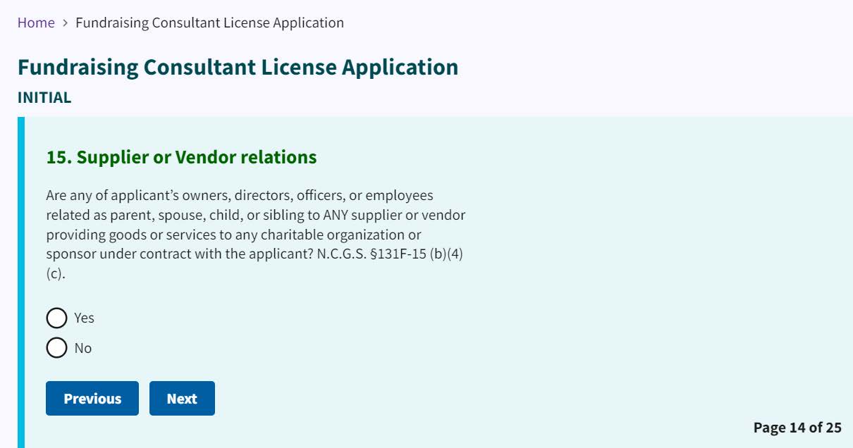 Figure 118. Supplier or Vendor Relations question