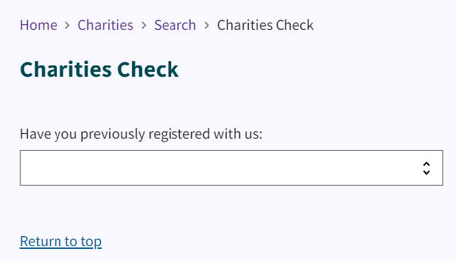 Figure 133. Charities Check page