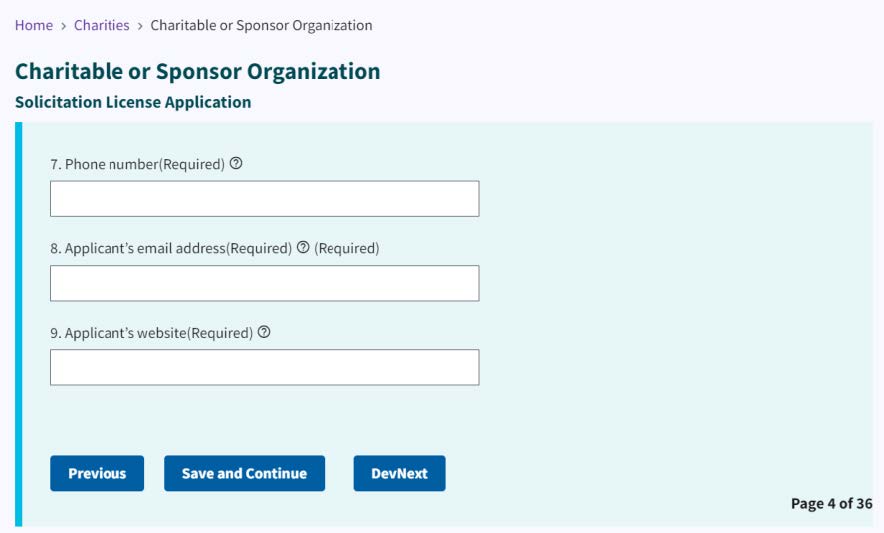 Figure 19. Phone number entry fields