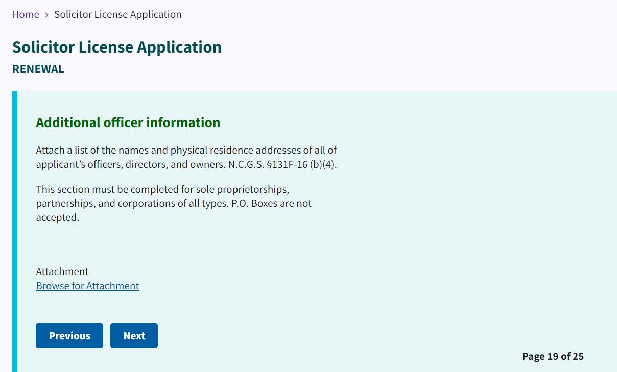 Figure 208. Additional officer information upload attachment link