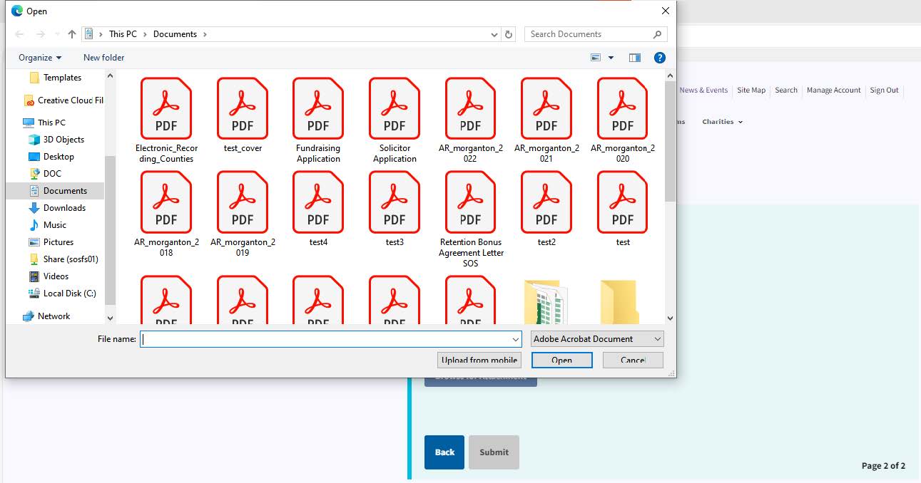 Figure 228. File selection box