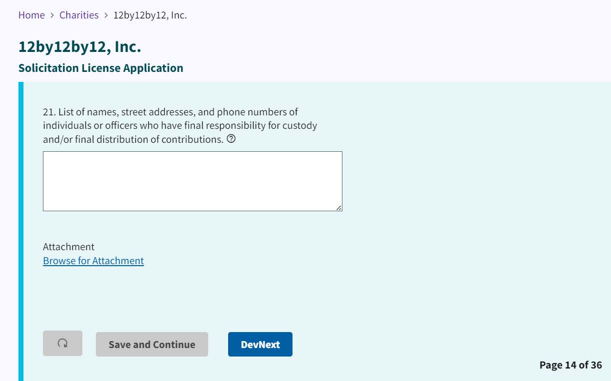 Figure 253. Entry field for a list of names, street addresses, and phone numbers