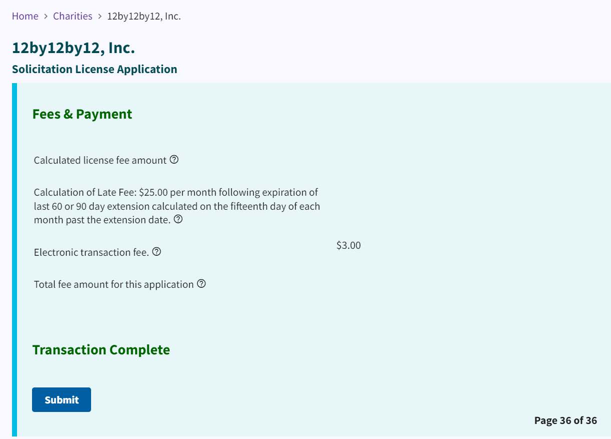 Figure 274. Transaction Complete message on webpage