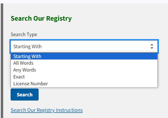 Figure 278. Search Type options