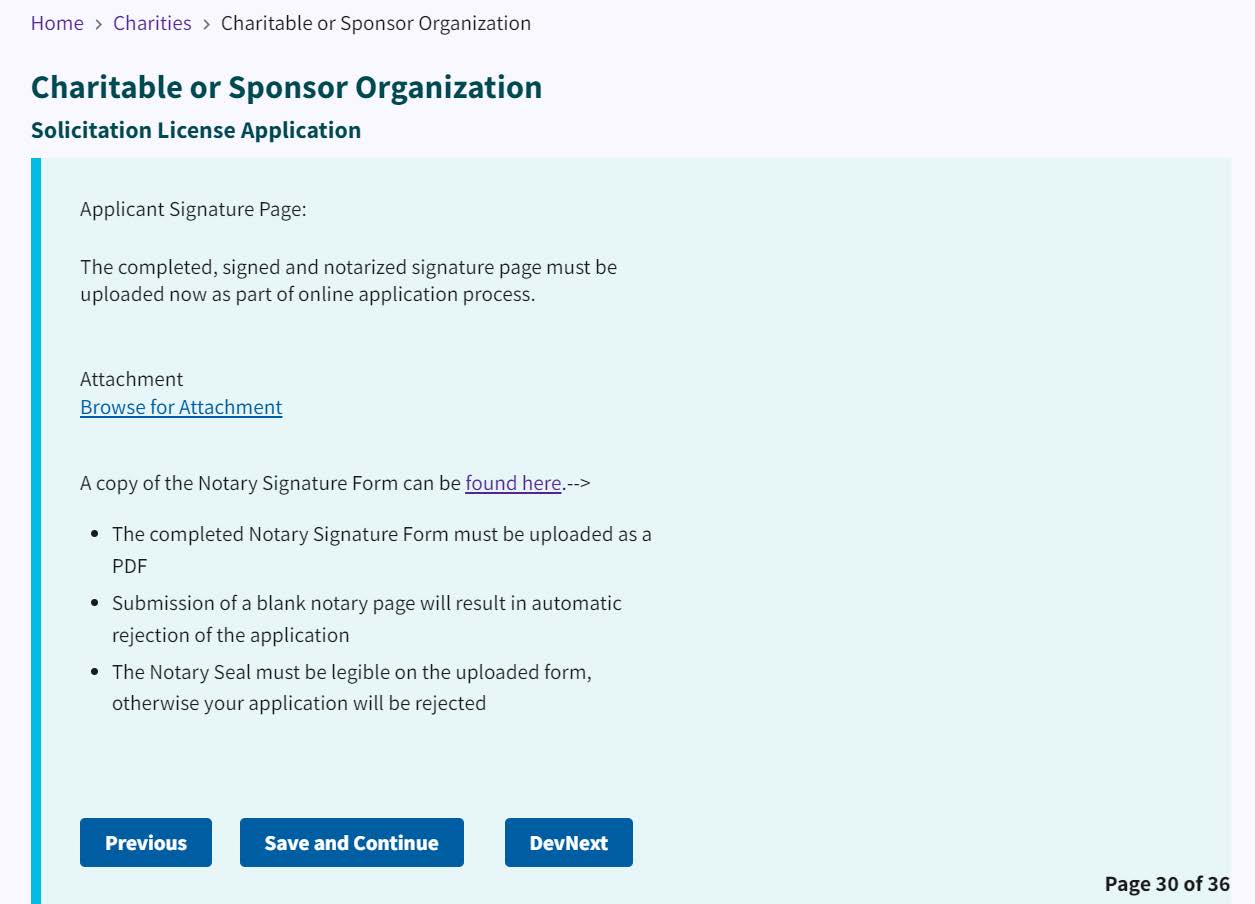 Figure 46. Applicant signature page