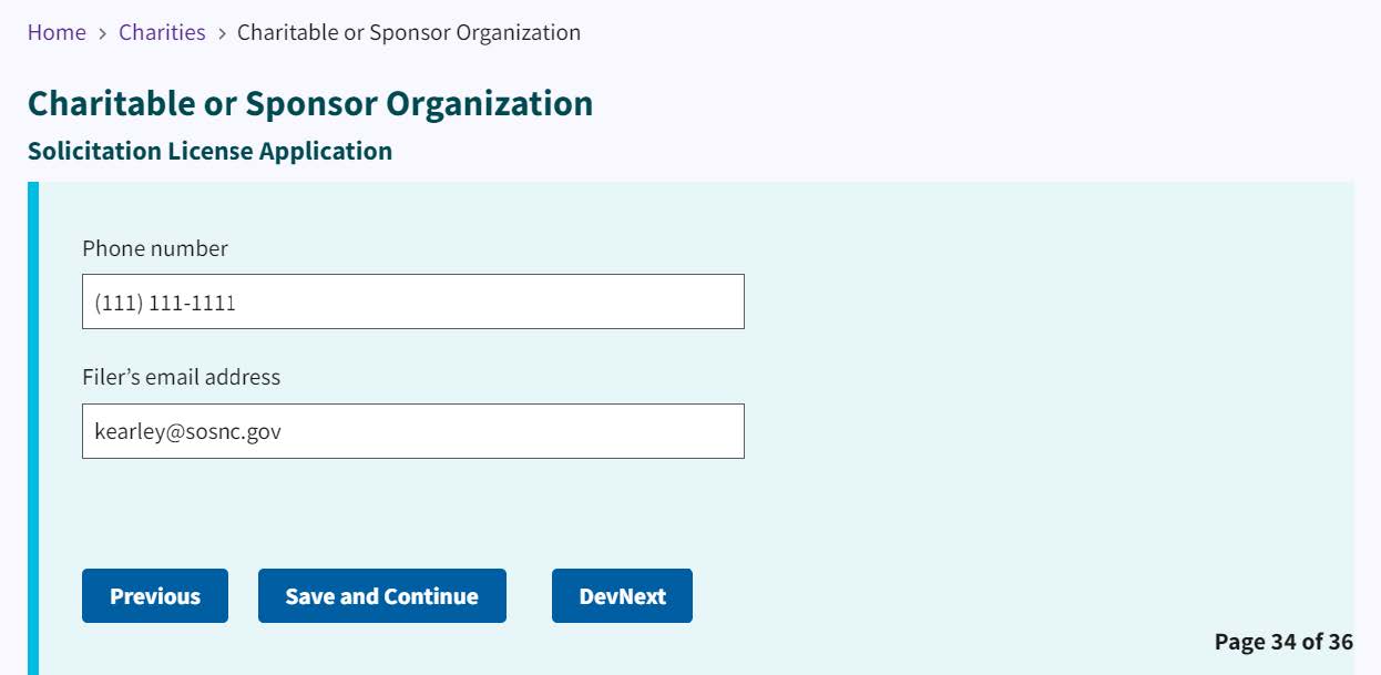 Figure 50. Phone and email entry fields