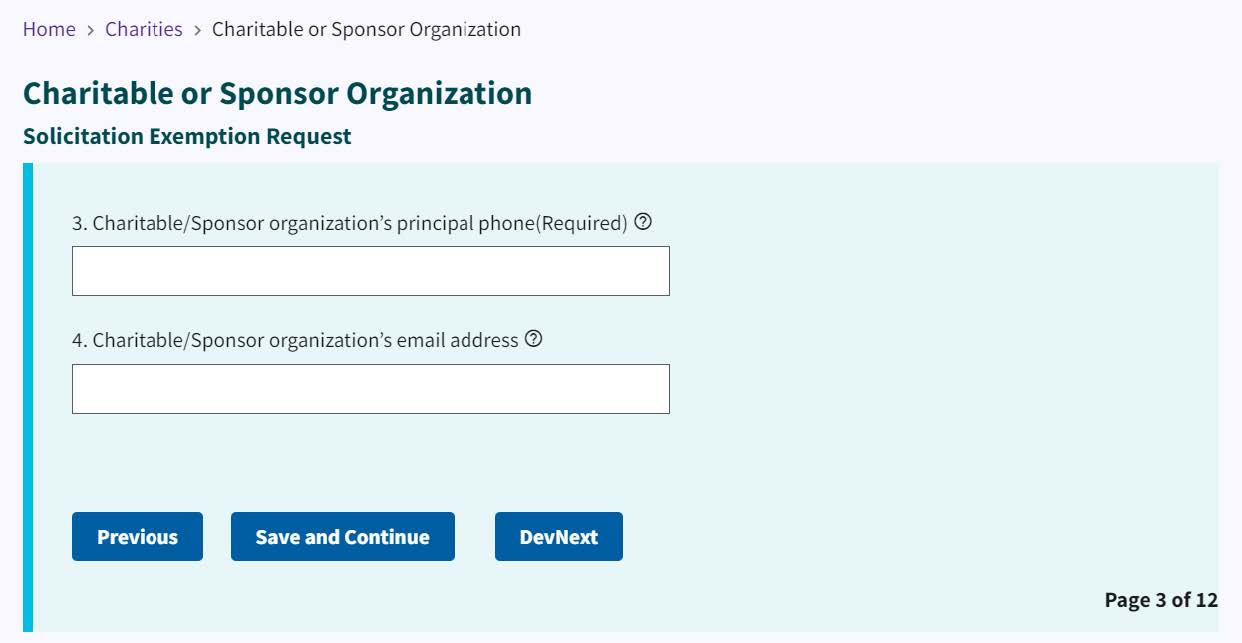 Figure 65. Phone and email entry fields