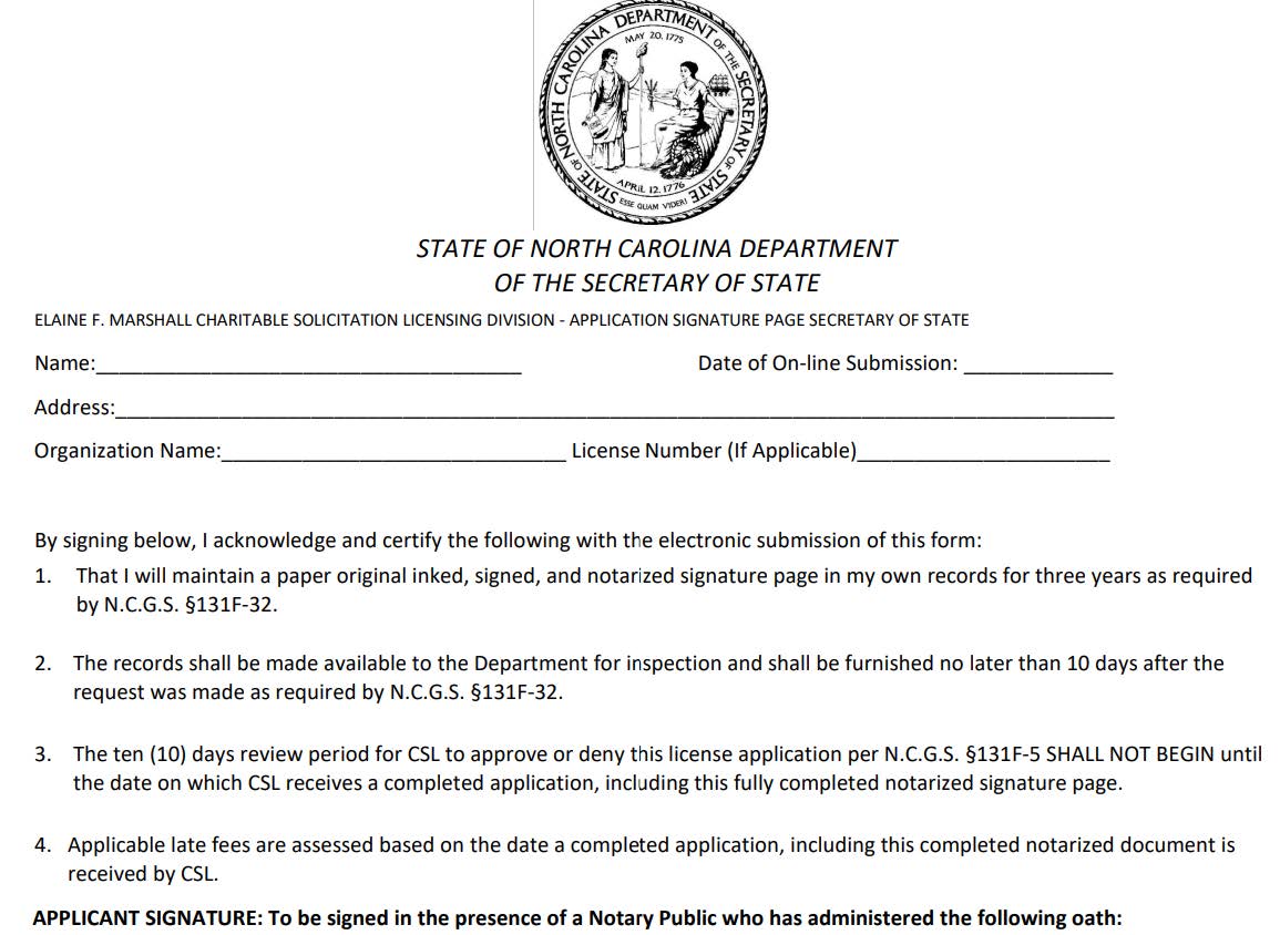 Figure 8. Notary Signature Form PDF