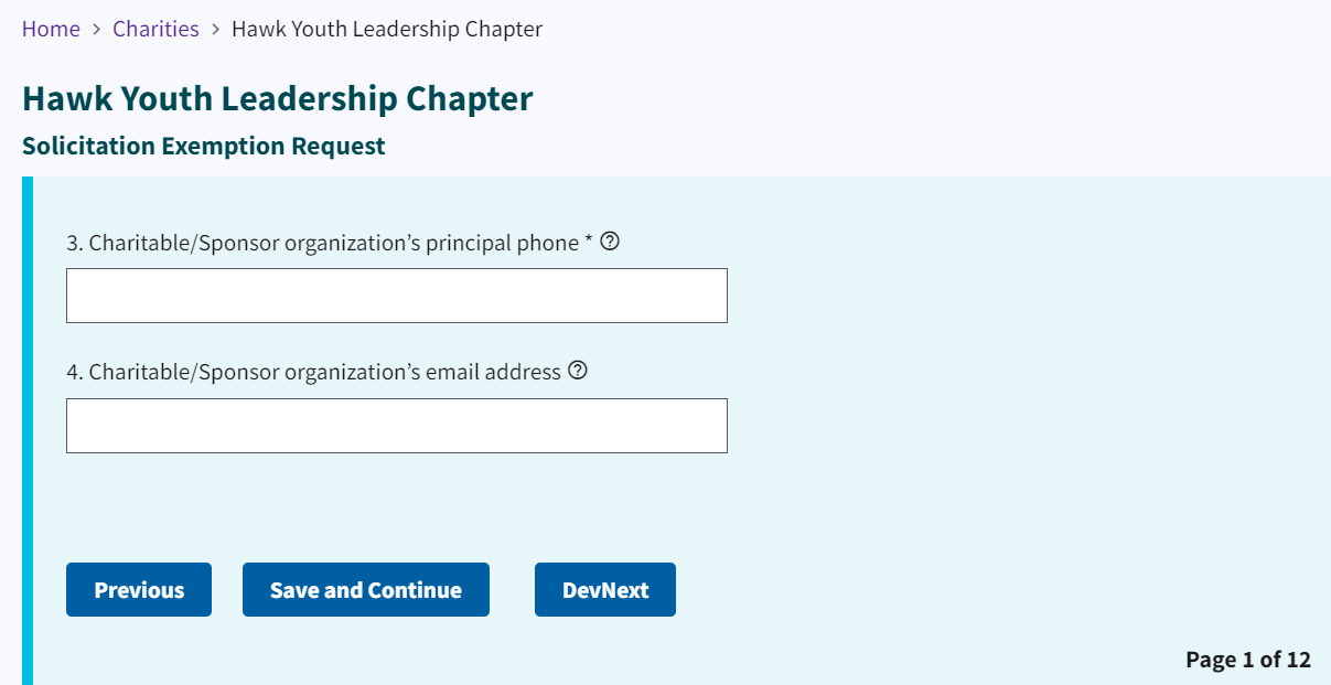 Figure 86. Online Filing Forms page